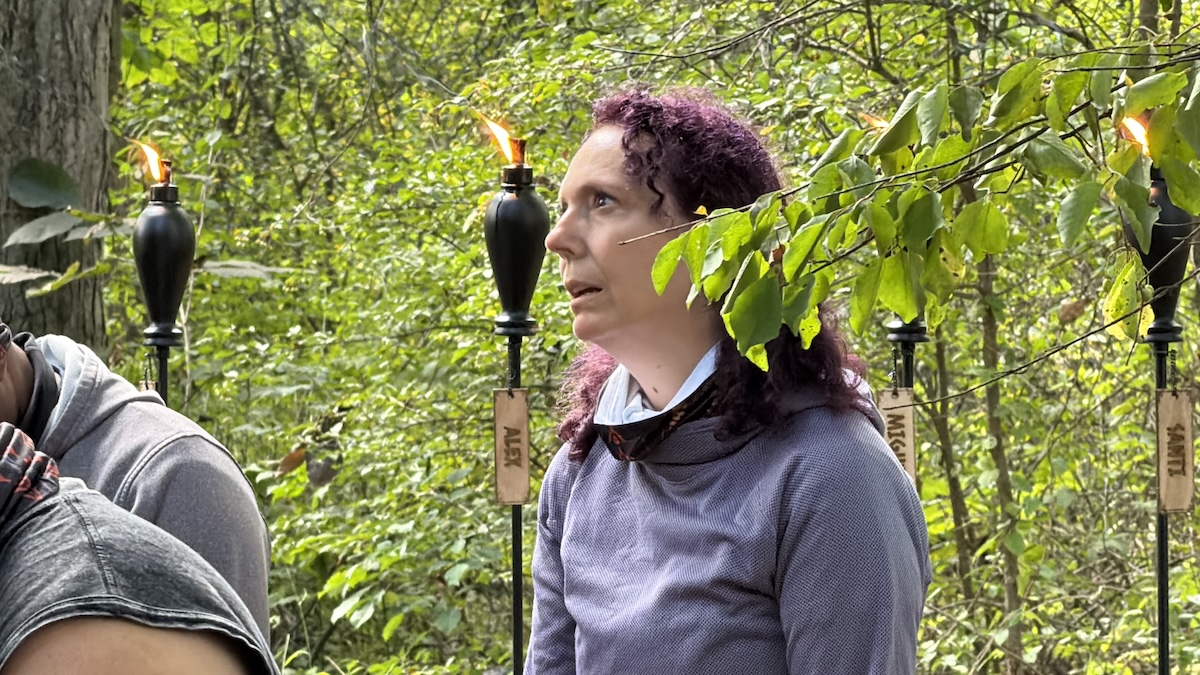 Meg at Tribal Council